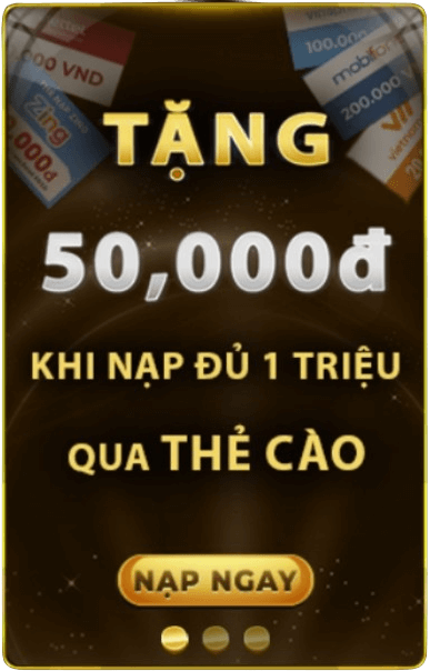 Tặng 50k khi nặp đủ một triệu